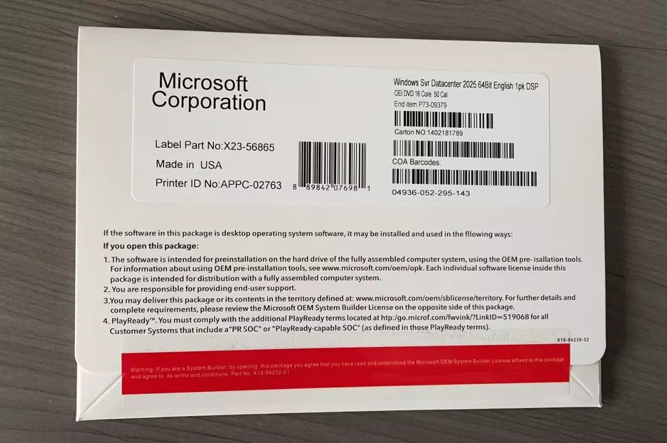Windows Server 2025 Data Center 64-Bit 16-Core License Secure Virtualization-Ready Server Operating System