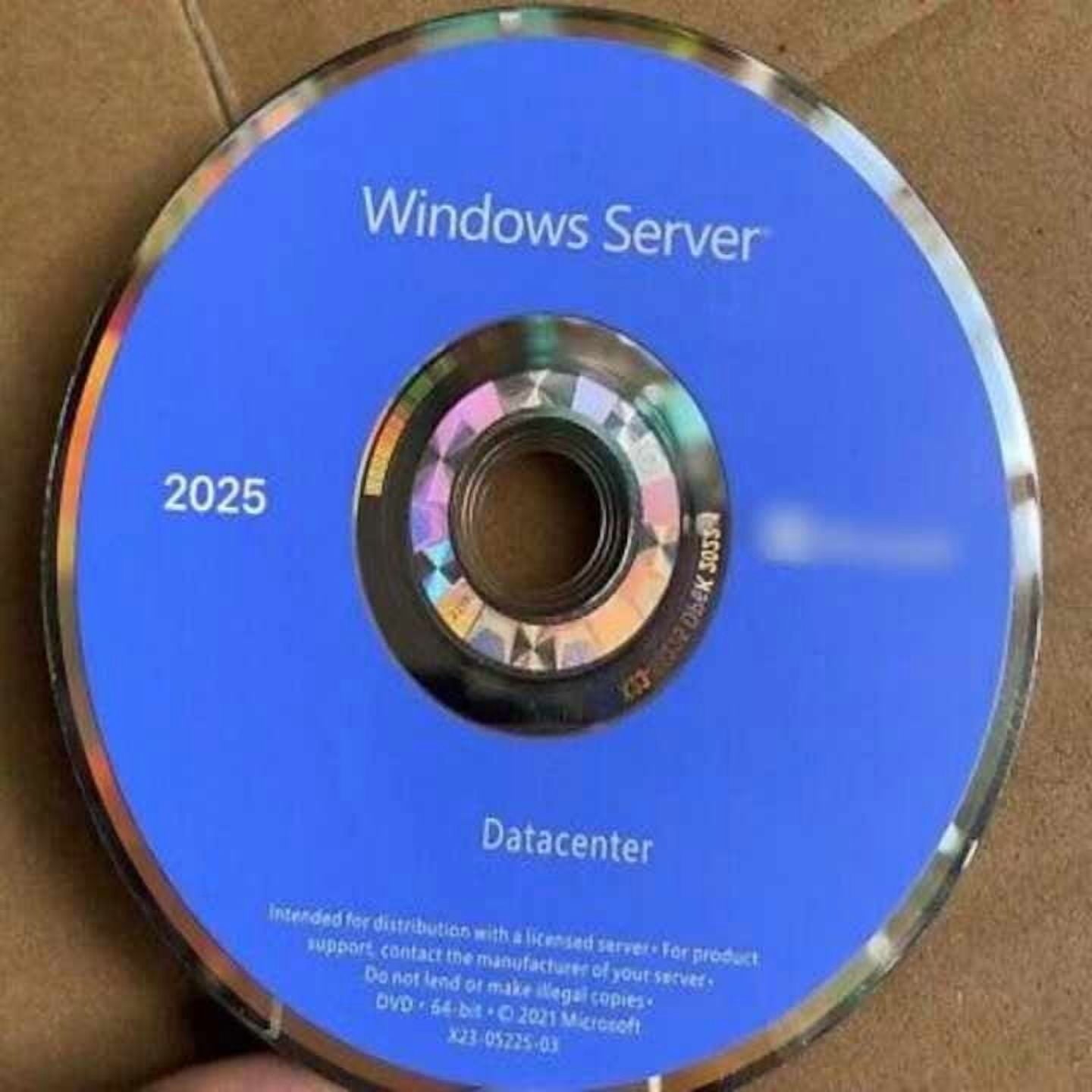 Server 2025 Datacenter 64 Core License 64-Bit Enterprise OS Unlimited VM Rights Advanced Storage & Security Cloud-Integrated Virtualization